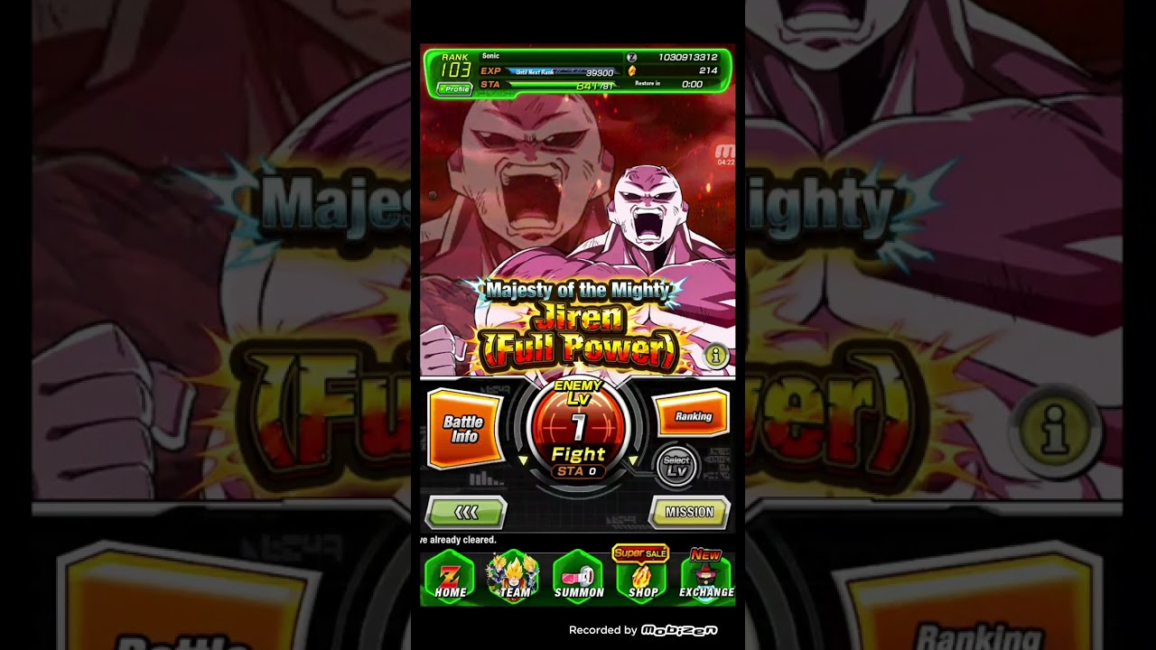 Sonic play Dragon Ball Z Dokkan Battle