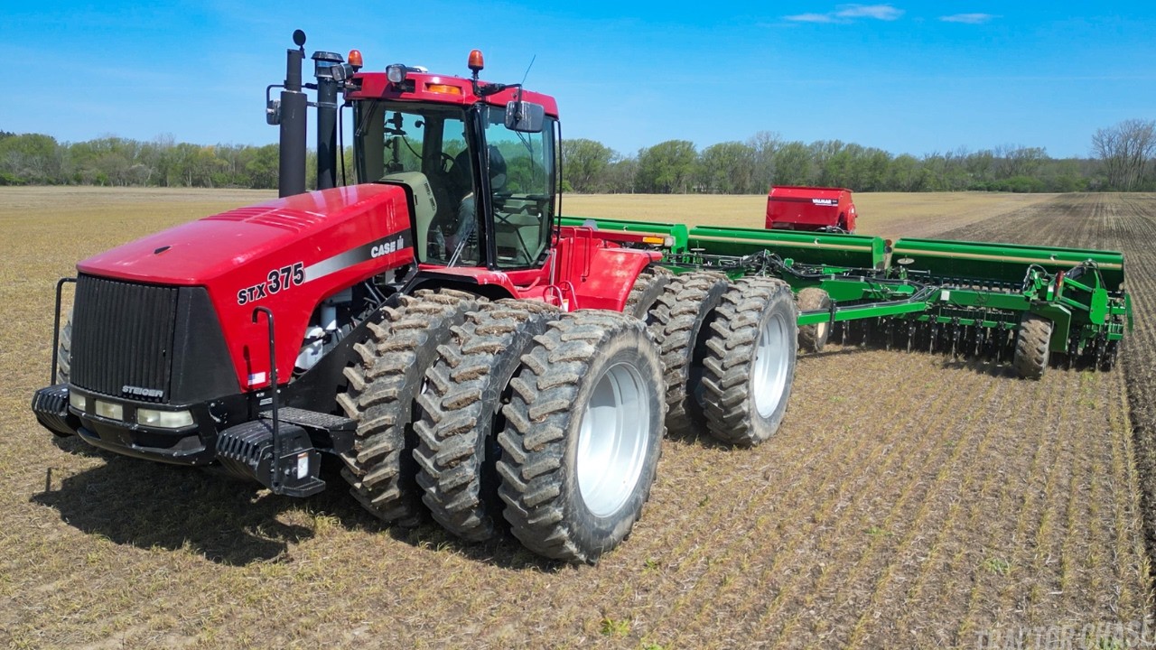 Are Triple Tires REALLY Better Than Tracks? Planting Oats with Case IH STX375 Tractor