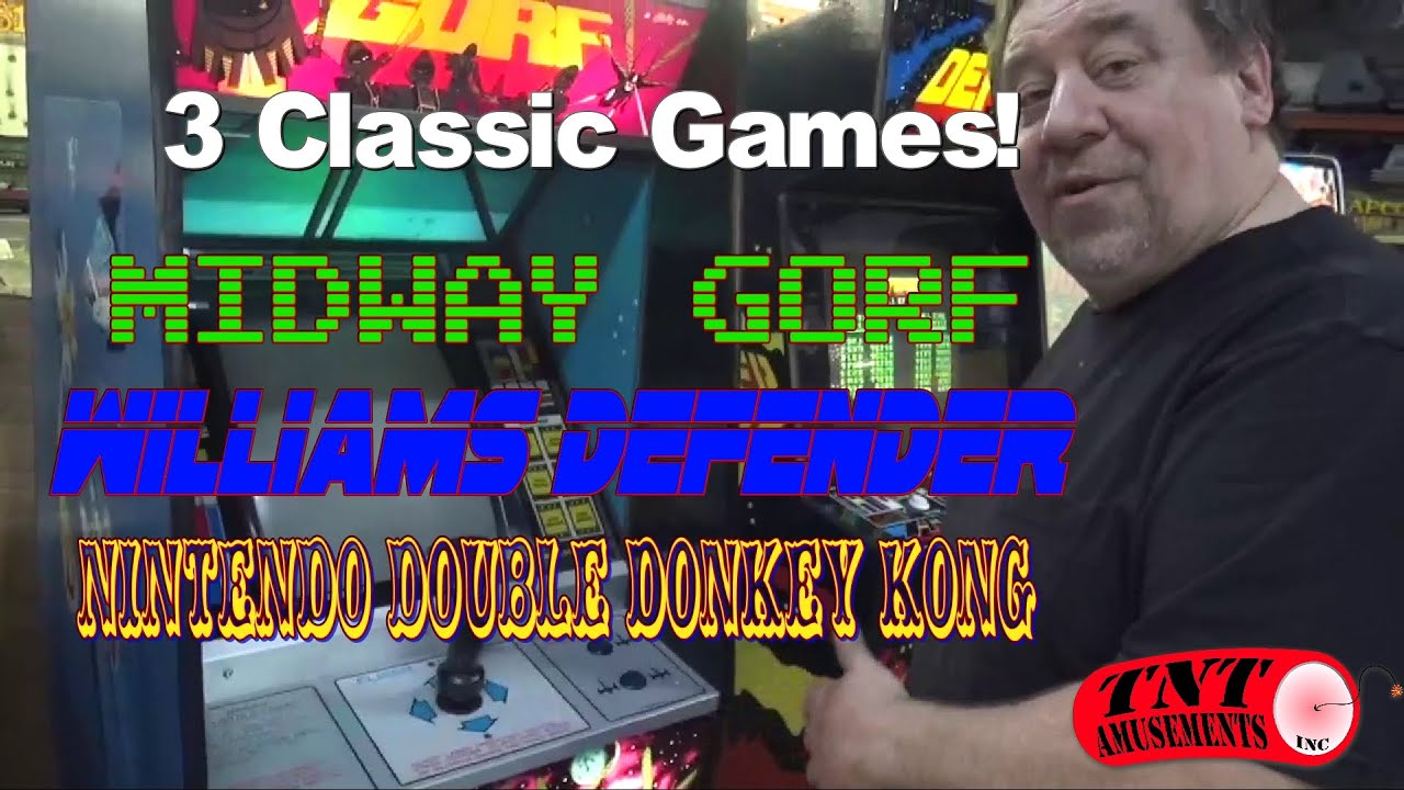 #854 Midway GORF, Williams DEFENDER, Nintendo DOUBLE DONKEY KONG! TNT Amusements
