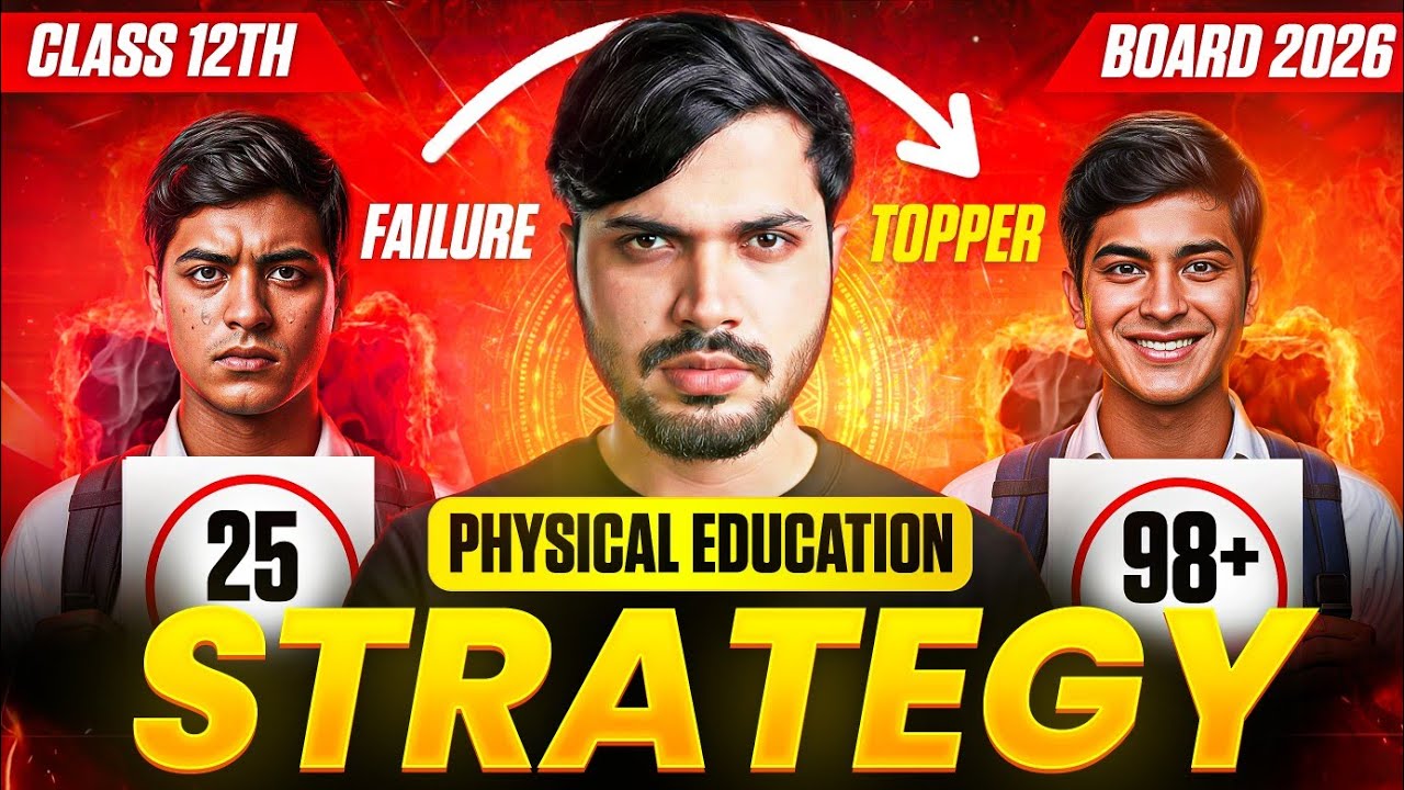 Physical Education 10 days Strategy🤯 Class 12 Score 100/100 in PE 🔥 CBSE 2025-26