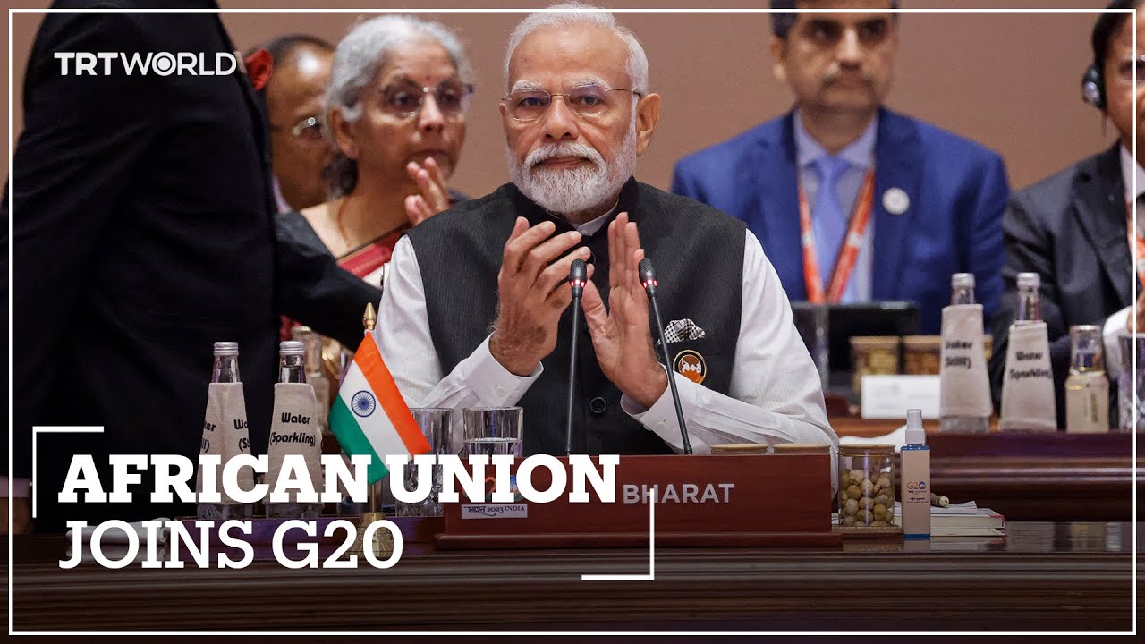 African Union made permanent member of G20 at summit in Delhi