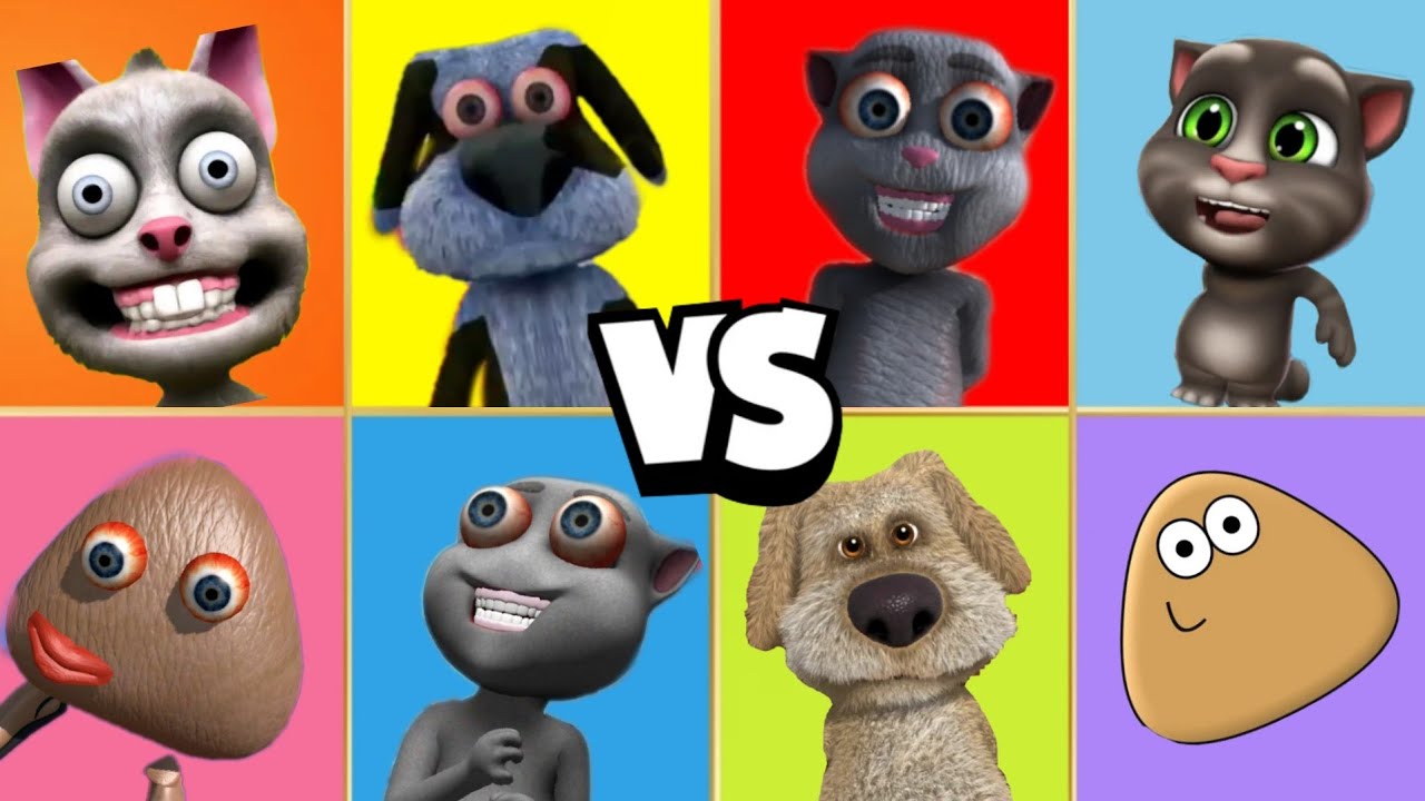 Talking Juan vs Talking Pablo vs Juan 2 vs Tom vs Talking Ben vs Slimy vs Peu RTX vs Pou