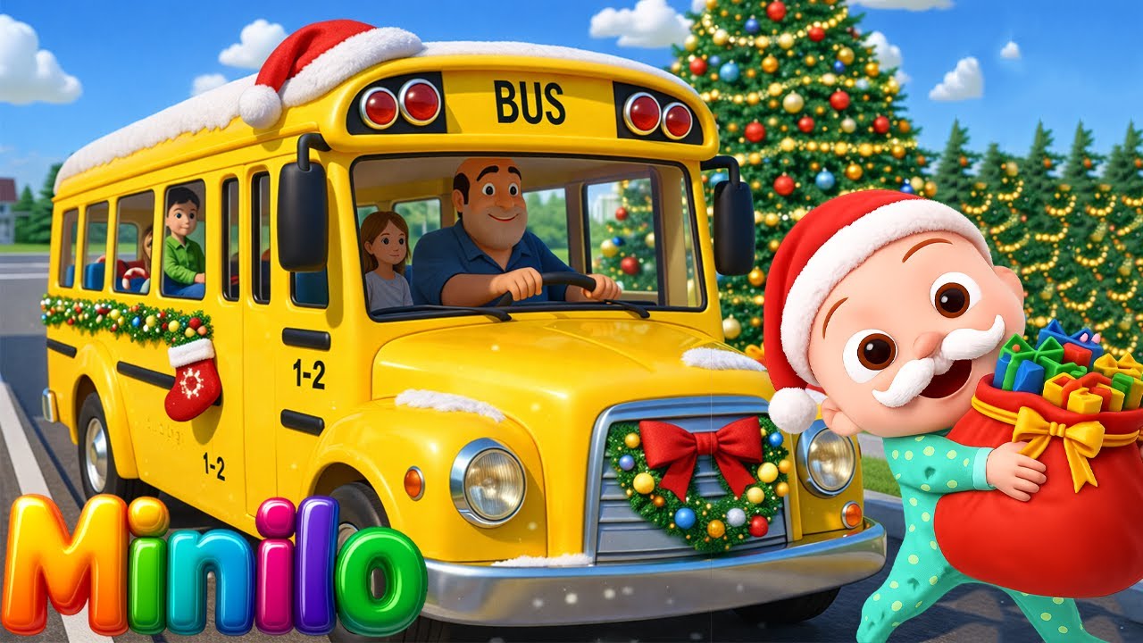 Wheels on the Bus Remix ( School Bus ) | Nursery Rhymes & Kids Songs