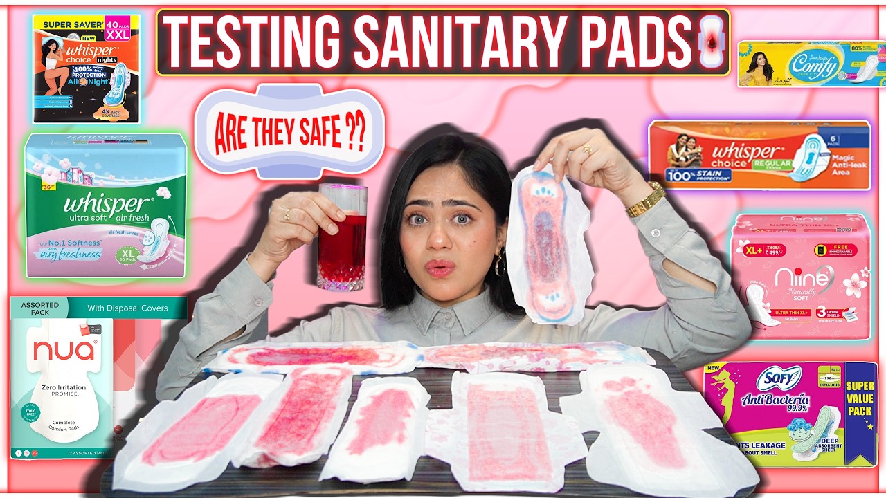OMG 😨 Testing Viral BEST vs WORST Period Pads 🩸 | Live Testing ✨ | Ronak Qureshi