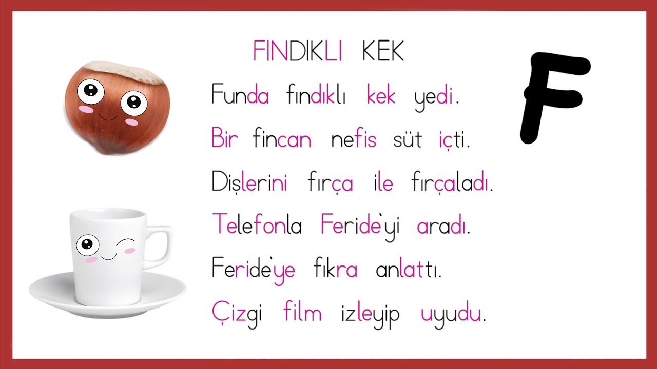 F SESİ OKUMA METNİ - F Sesi Okuma Çalışması
