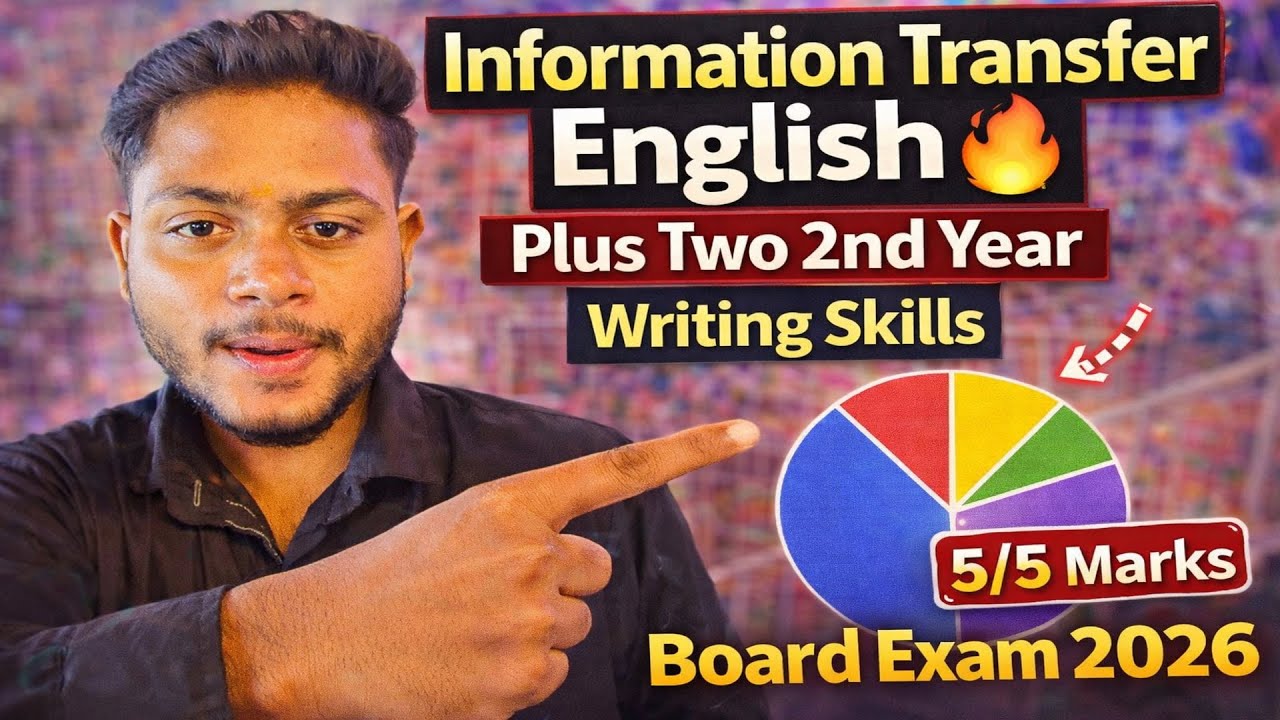 Information Transfer English 🔥 | Plus Two Second Year English | Important Writing Skills