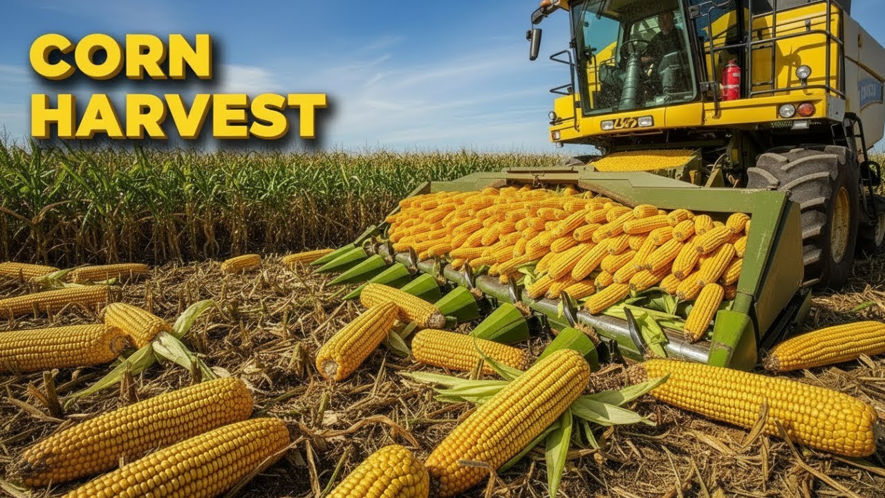 MASSIVE Sweet Corn Harvest GIANT Machines & High-Speed Factory Processing - Harvest Motion