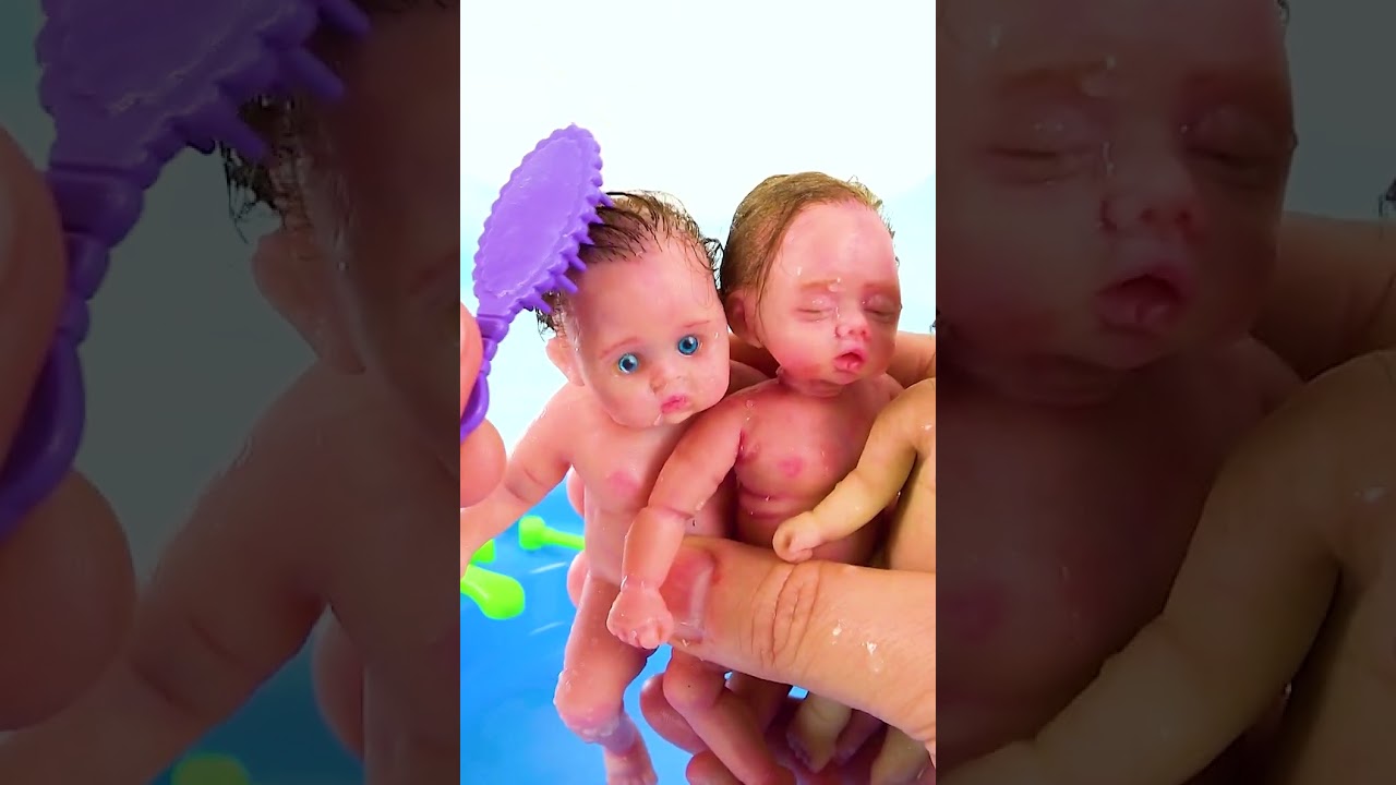 Miniature Hairy Babies Bath