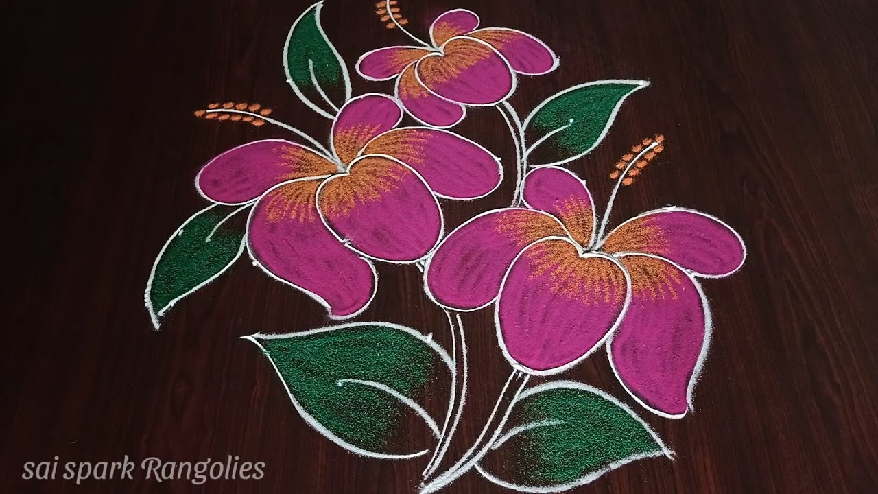 tamil new year kolangal (7*4) dots | big pulli kolangal | flower rangoli @saisparkrangolies