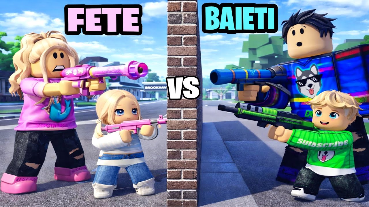 FETE vs BĂIEȚI Război in Brookhaven RP!