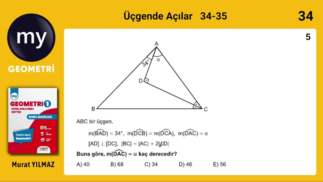 Üçgende Açılar Test 3