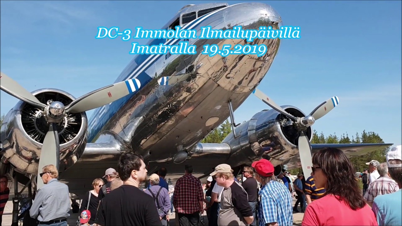 DC-3 Imatralla Immolan ilmailupäivillä 19.5.2019