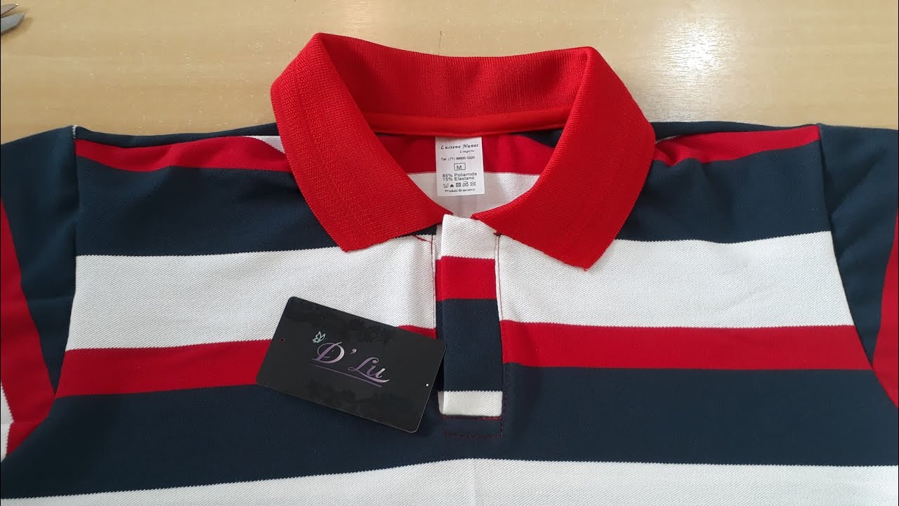 Camiseta gola polo   acabamento perfeito