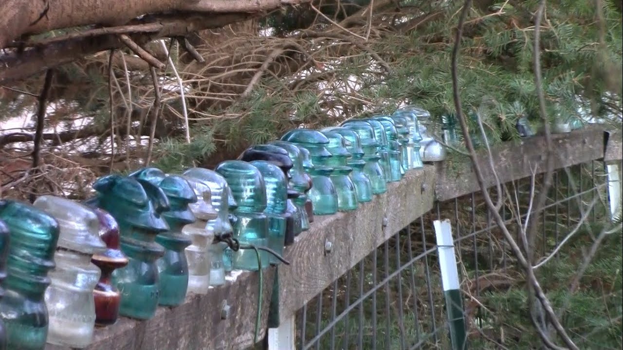 Huge glass telephone insulator collection!