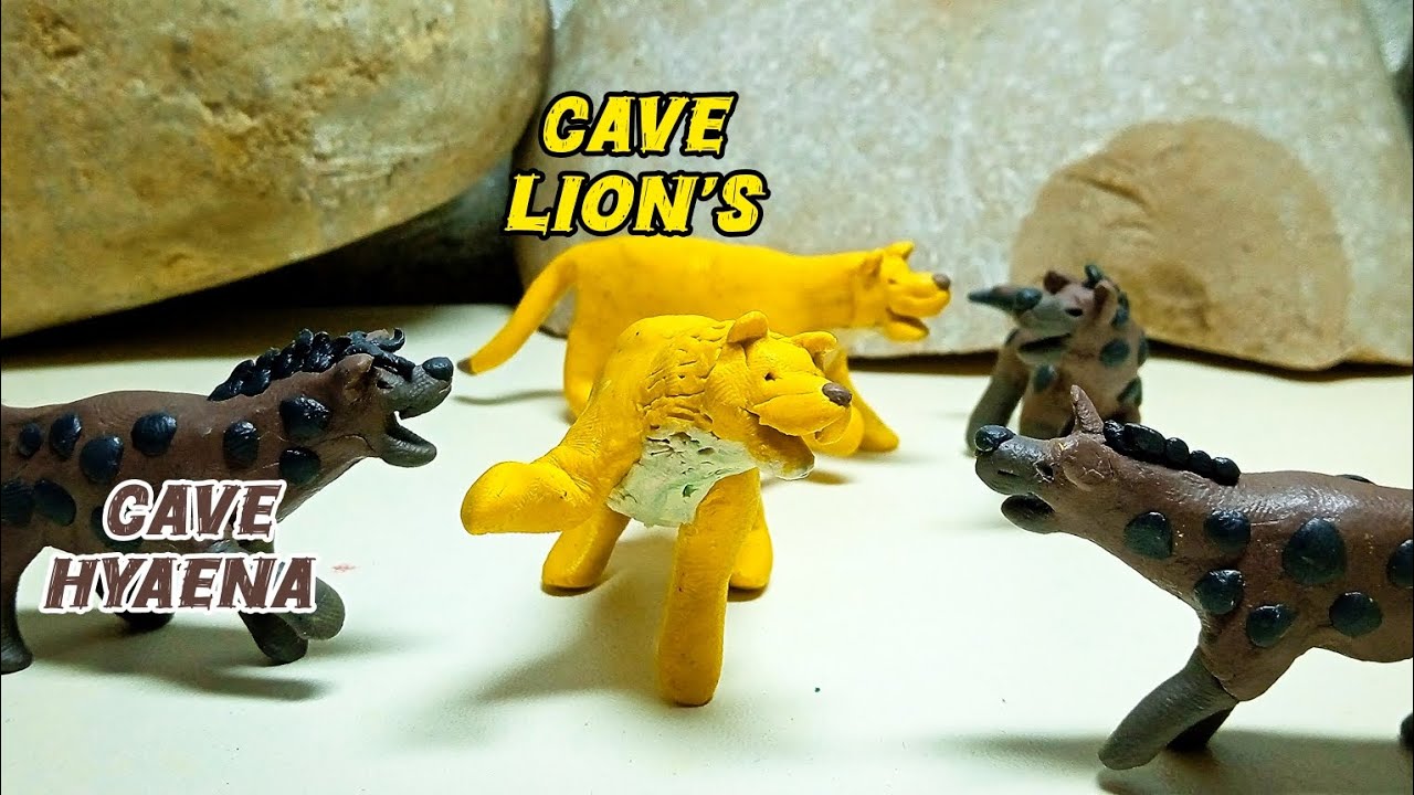 Cave lion's vs Cave Hyenas / Claymotion fight