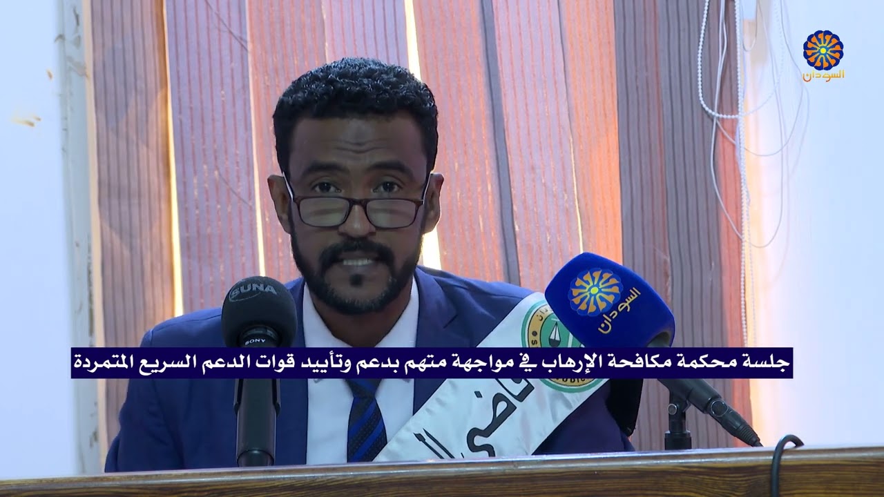 جلسة محكمة مكافحة الإرهاب فى مواجهة متهم بدعم وتأييد قوات الدعم السريع المتمردة 8-1-2025