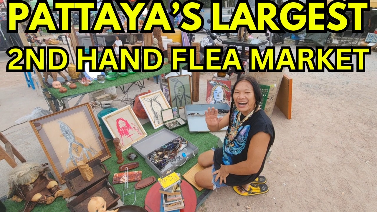 Largest 2nd Hand Flea Market in Pattaya Jomtien Thailand  Buffalo Market