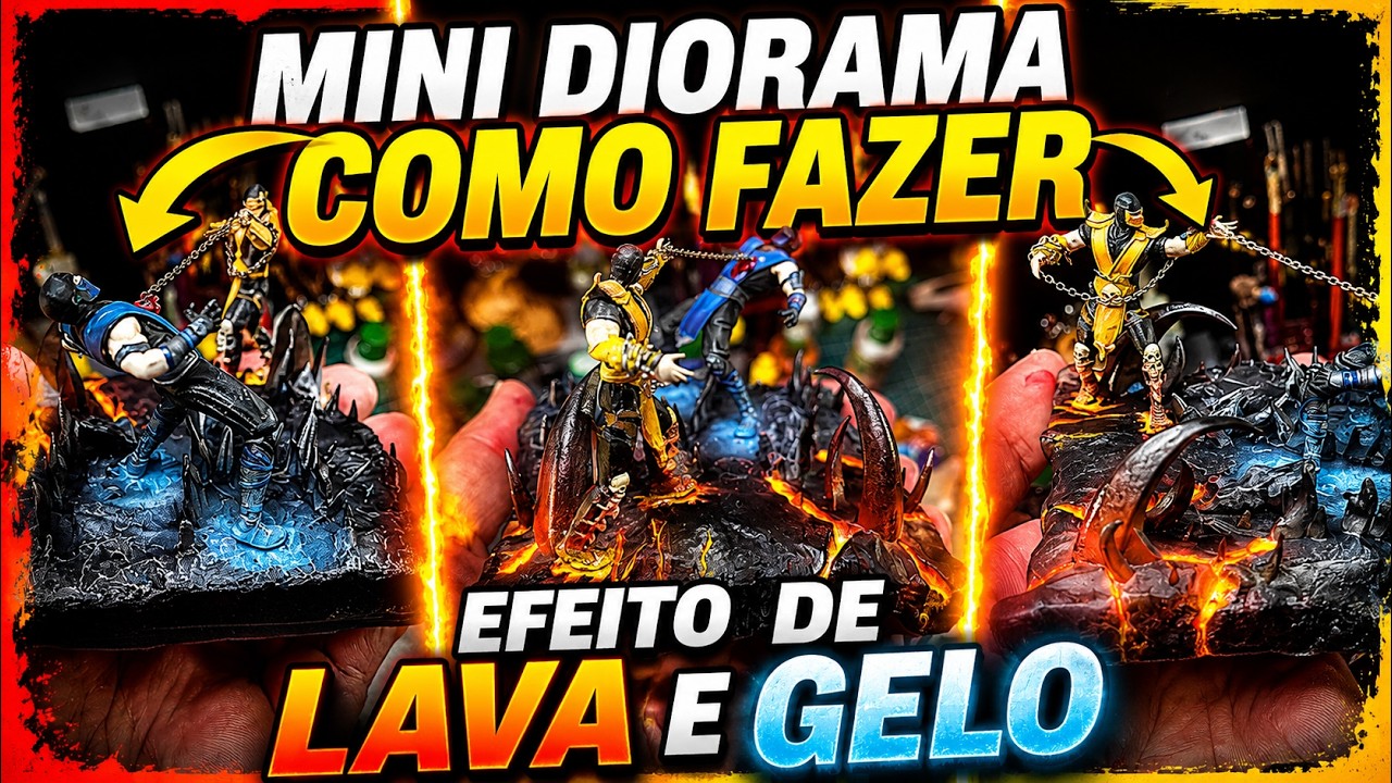 Pintura do Sub-Zero + Base de Lava e Gelo | Efeito Realista Passo a Passo