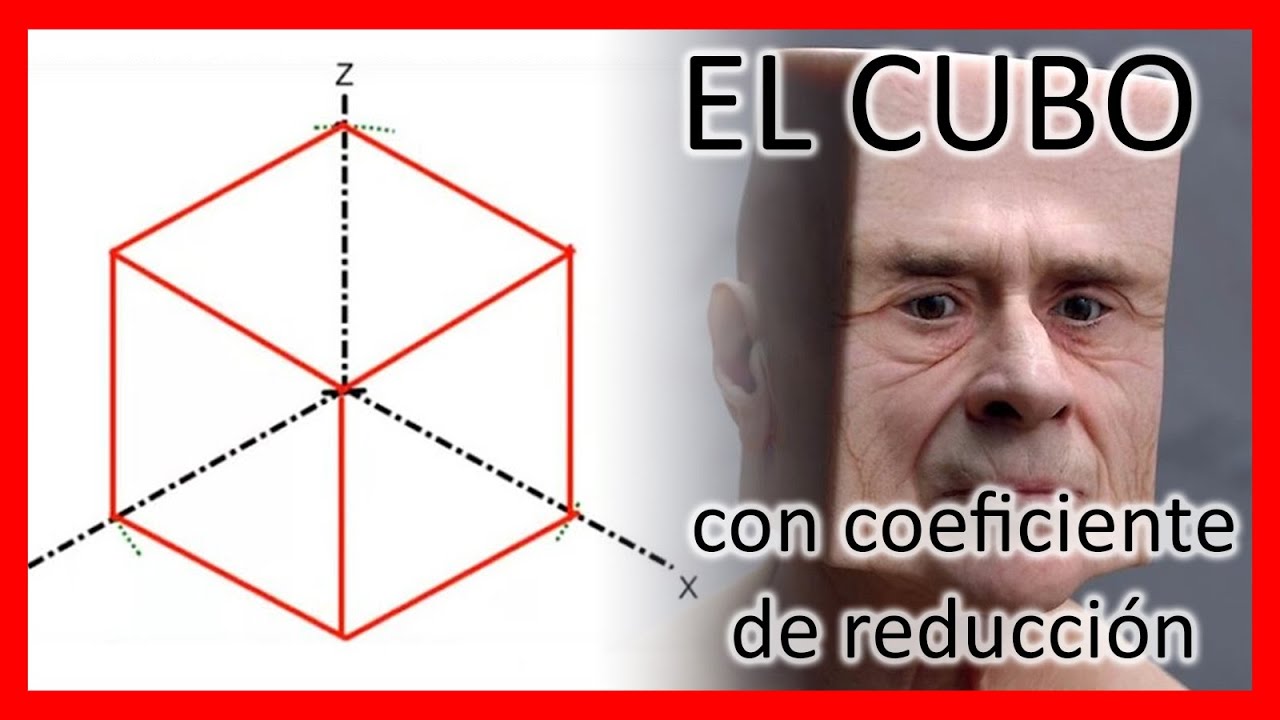 Cubo en perspectiva isométrica 🎲 CON coeficientes de reducción | Dibujo técnico 3D