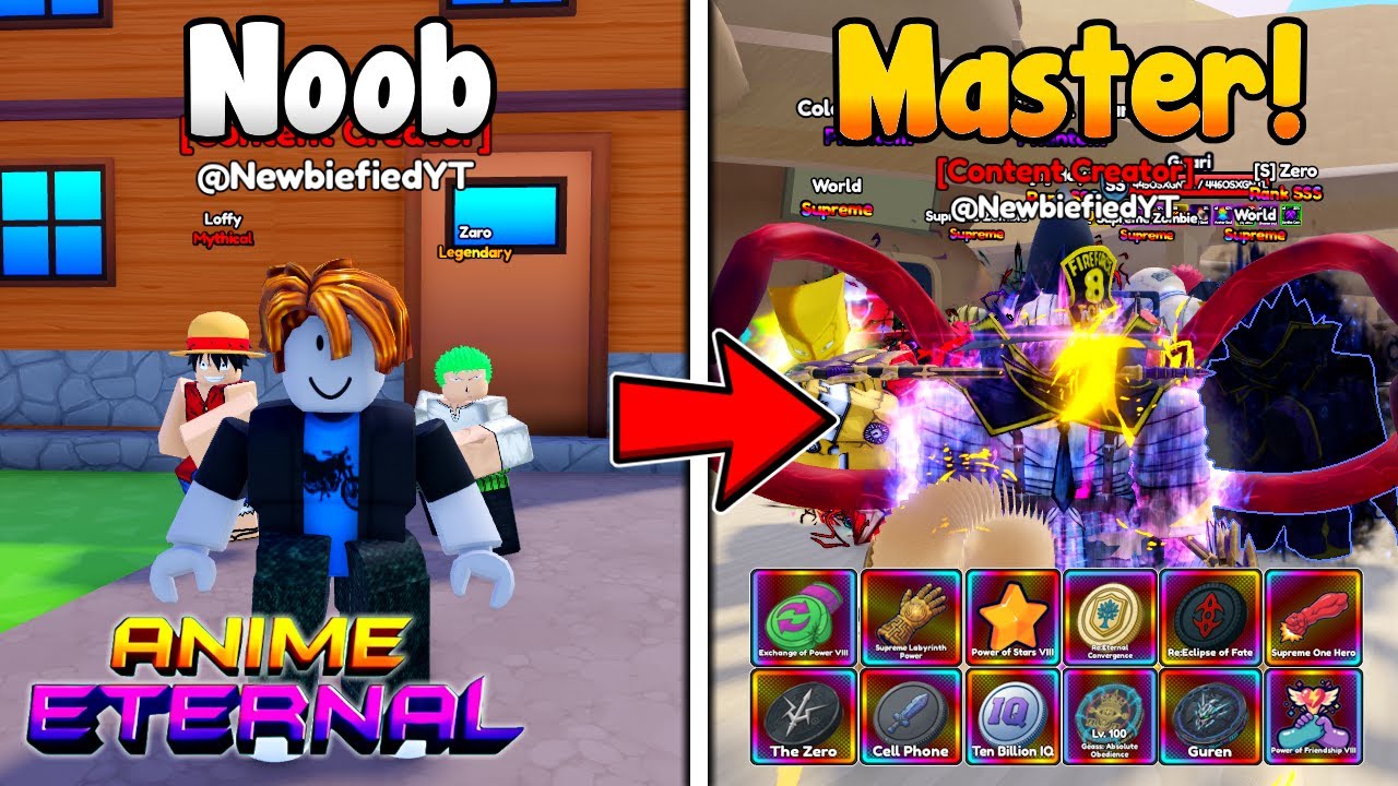 Went From Noob To Master! Unlocked World 30 & Reached Prestige 8 In Anime Eternal Roblox!