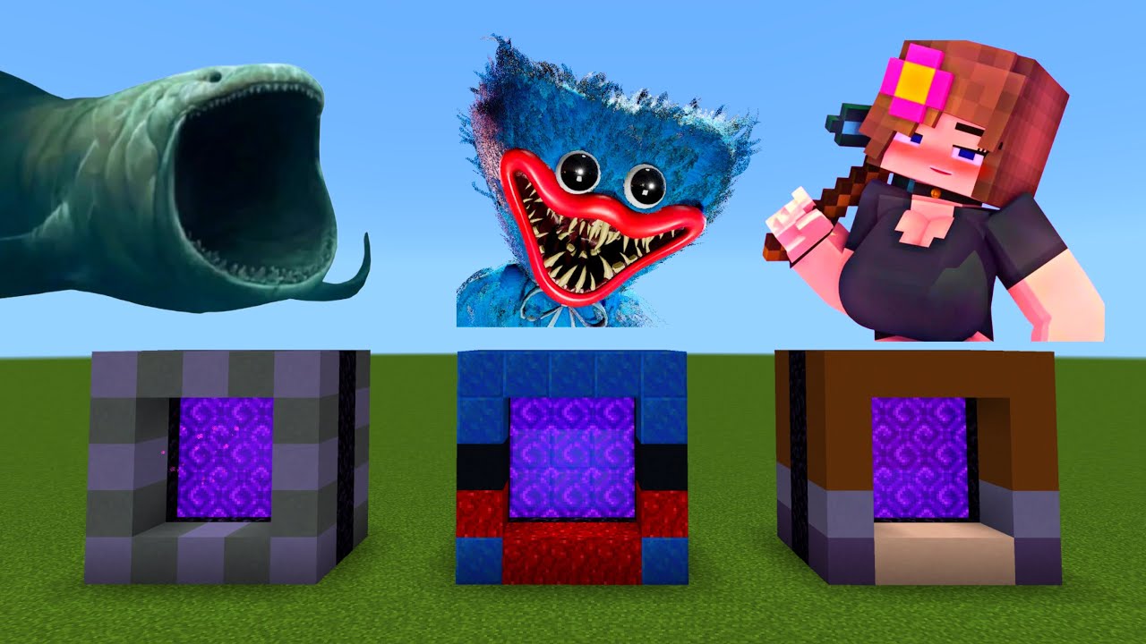 How To Make Portal To the Bloop huggy wuggy Jenny Dweler In Minecraft