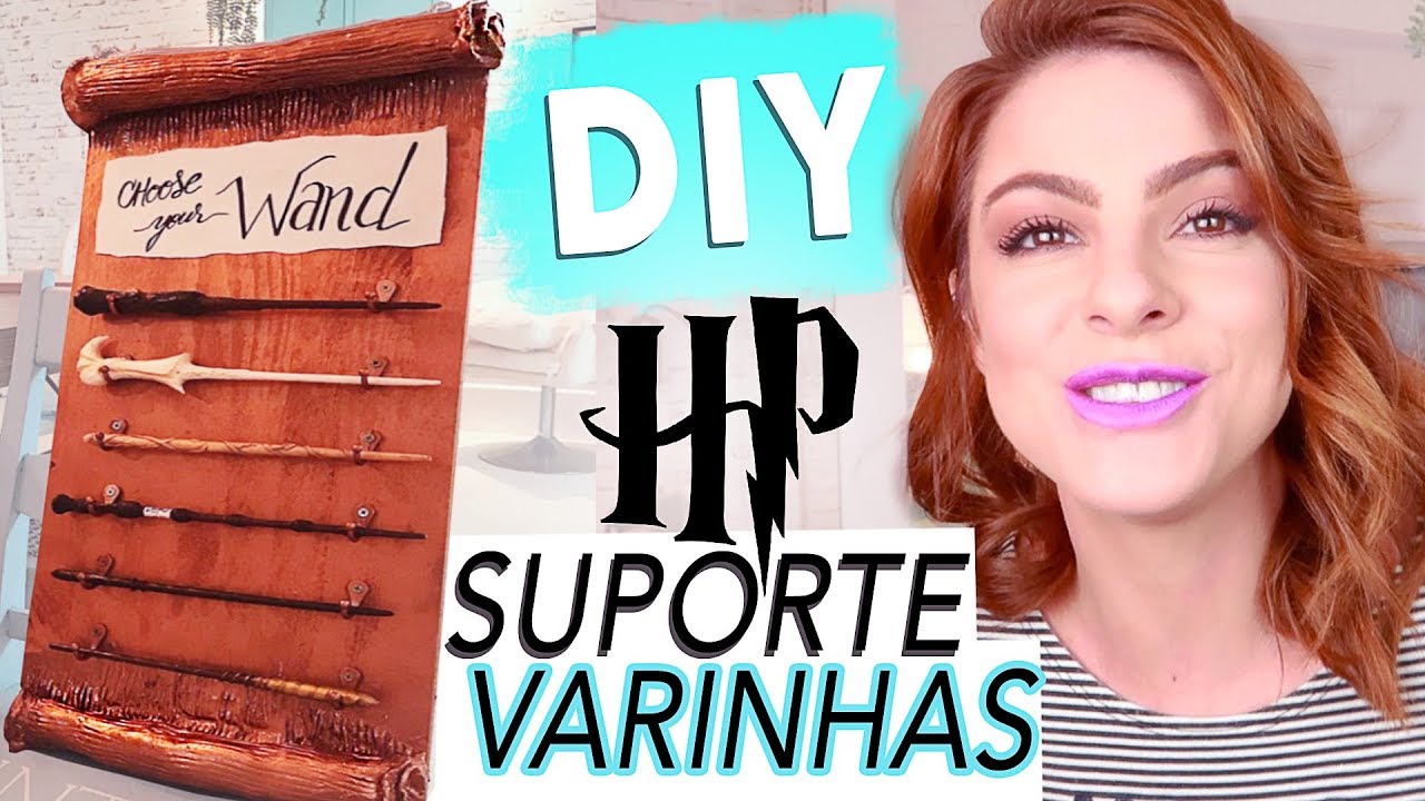 DIY :: Harry Potter Suporte de Varinhas!! Decoração Geek