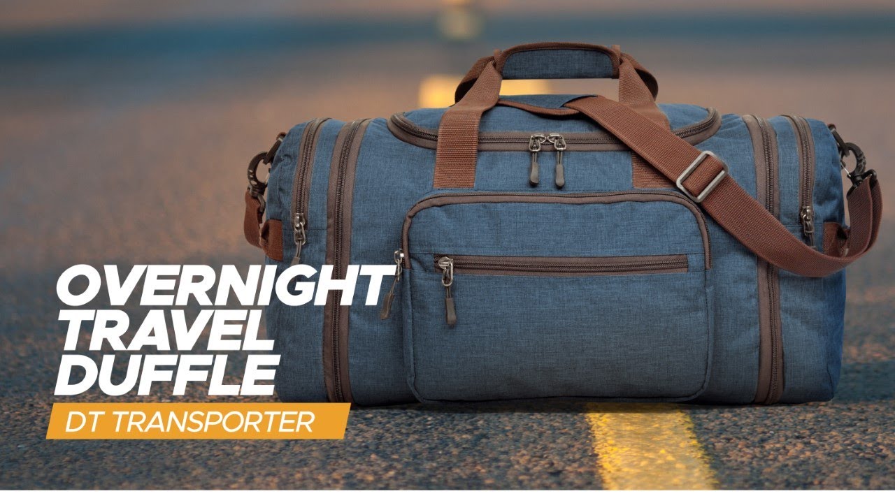FATMUG Overnight Travel Duffel, Weekender Bag for Men and Women | Large Expandable | Navy Blue