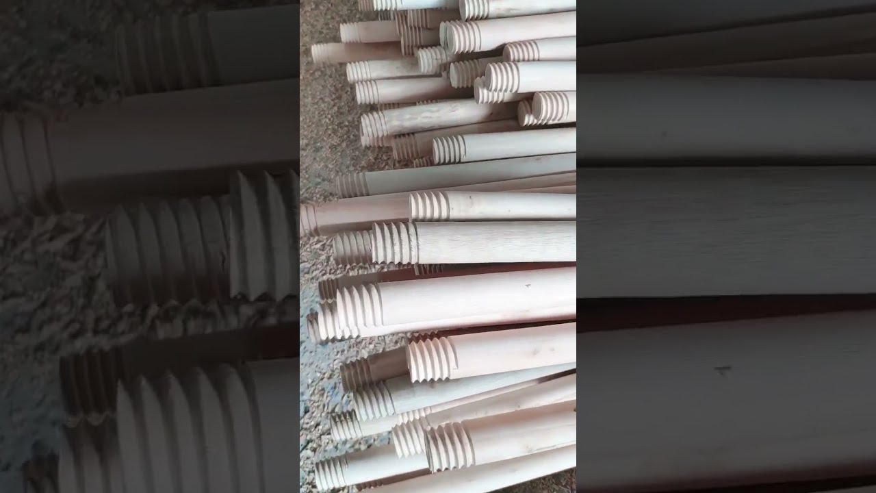 Automatic broomstick rounding sharpening punching threading machine