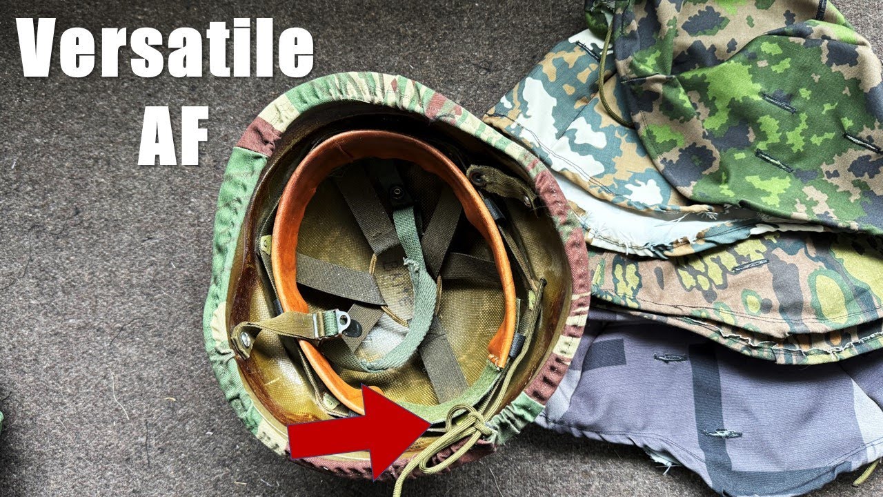 Attaching Helmet Cover With Drawstring Method for Nice Tight Fit on a PASGT.