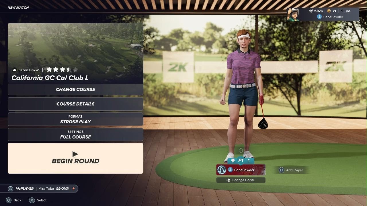 PGA TOUR 2K25: California Club Look-in