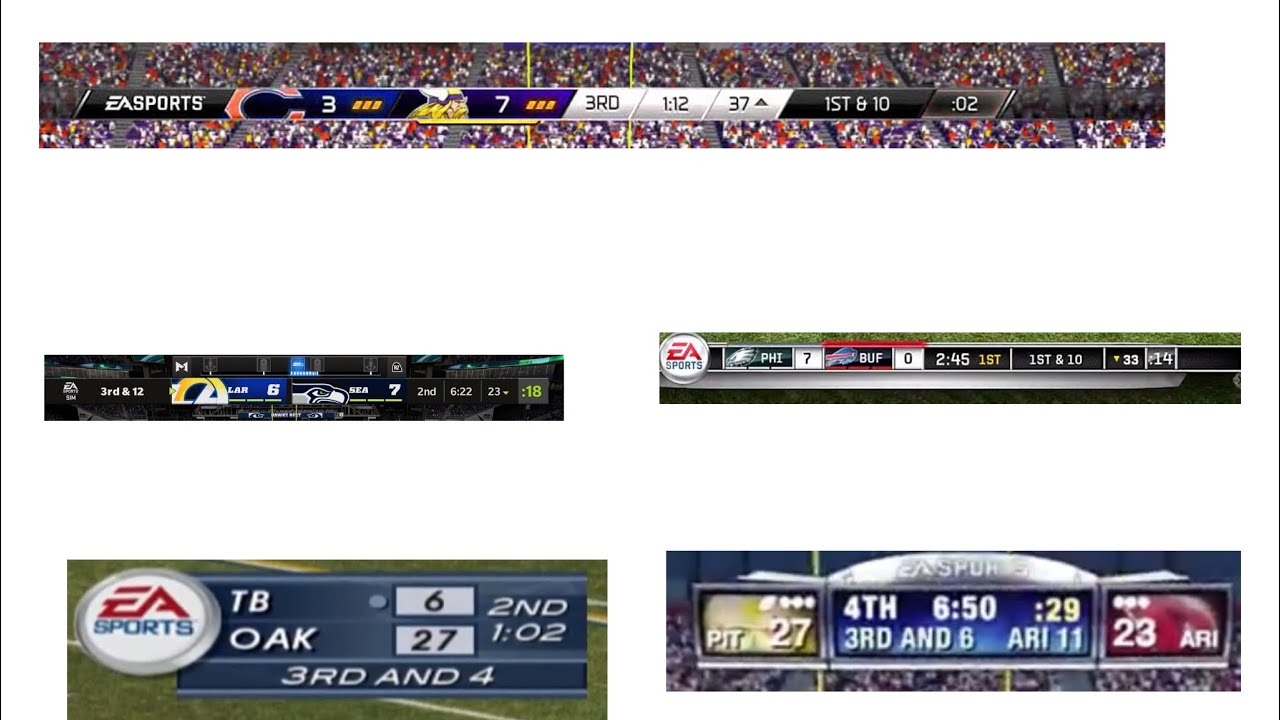 Evolution Of Madden Scoreboards (2003-2022)