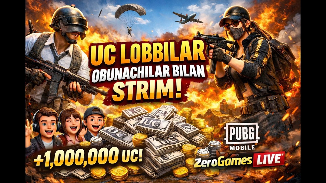 🎮 OBUNACHILAR BILAN O‘YNAYMIZ | UC LOBBI PUBG MOBILE #pubgmobile #pubgm #live