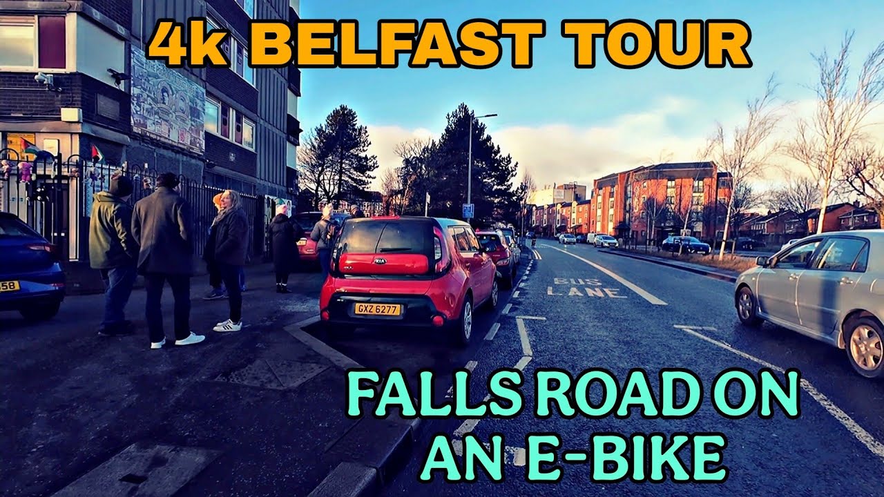 4k BELFAST TOUR- Falls Rd on an e-bike