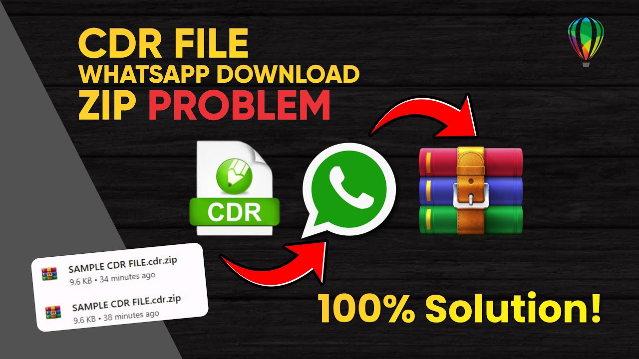 CDR File Whatsapp Save Problem | CDR File Automatic Save in ZIP File Problem Solution | GraphicVista