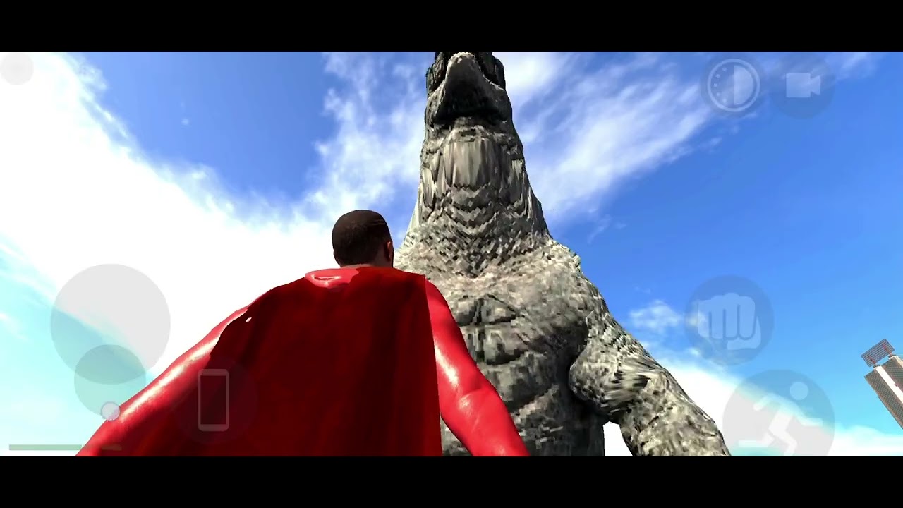 SUPER MAN VS GODZILLA 😀 INDIAN BIKE DRIVING 3D 