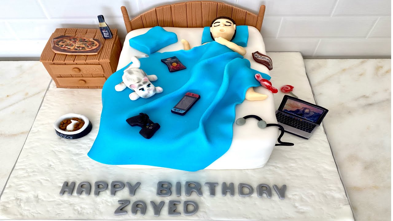 HOW TO MAKE BOY BED CAKE / LAZY TEENAGER BIRTHDAY CAKE TUTORIAL