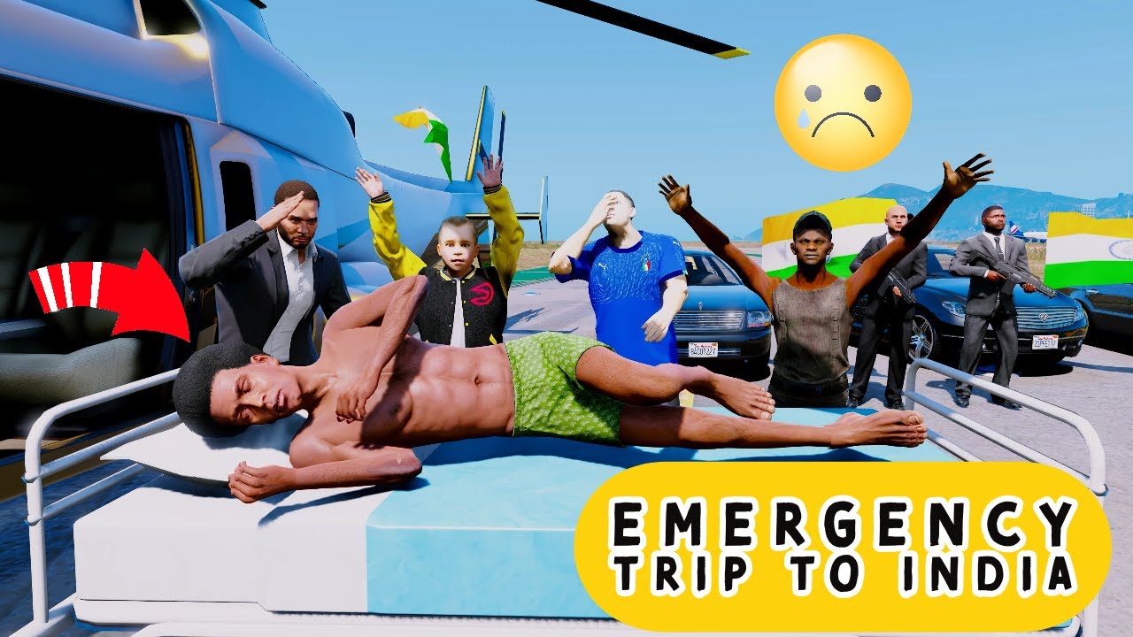 GTA 5- FRANKLIN'S EMERGENCY TRIP TO INDIA- GTA 5 REAL LIFE MOD REMASTERED SEASON 1 Episode 3