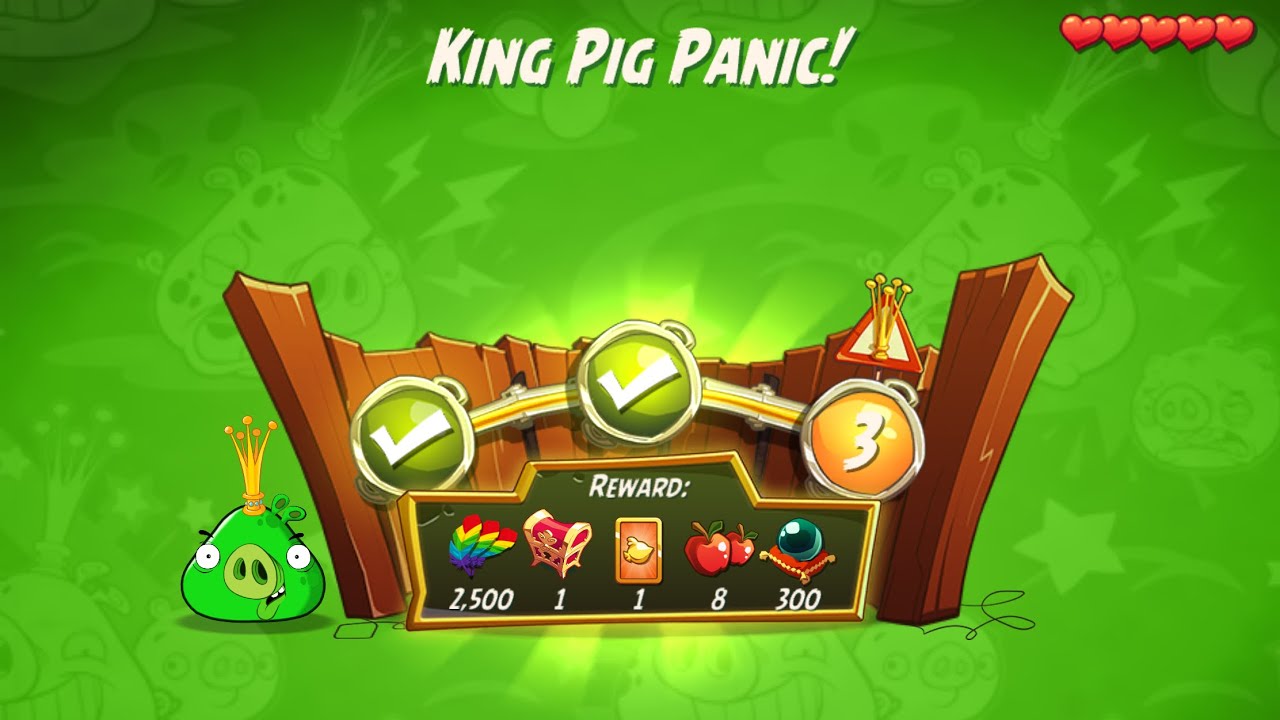 KPP Shortcut (failed) - No Red,Blues,Chuck,Hal - King Pig Panic, Angry Birds 2  