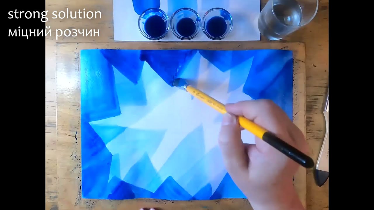 #055  Crystalline motif | Кристалічний мотив. Watercolor. Waldorf Art.
