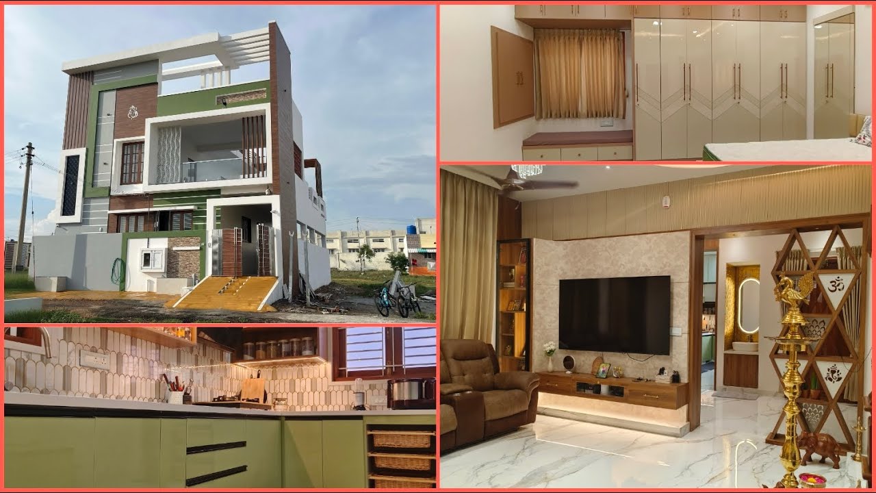 3BHK Villa at vavipalayam, Tirupur. South facing, Duplex house Interior & Exterior.