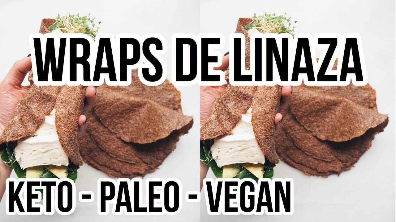 🌯 WRAPS DE LINAZA CON 3 INGREDIENTES | KETO, PALEO Y VEGAN | FLAXSEED WRAPS | Manu Echeverri