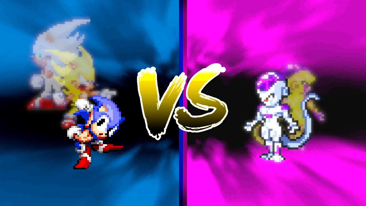 Classic Sonic The Hedgehog VS Frieza (Freezer) Dragon Ball Super [SPRITE ANIMATION]