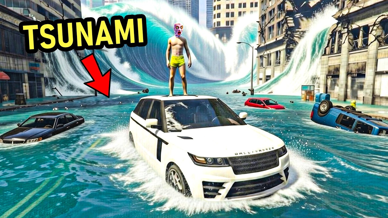 SURVIVRE A UN ENORME TSUNAMI SUR GTA 5