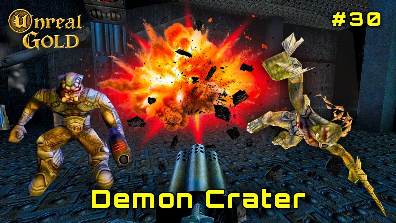Unreal Gold (1998) | Demon Crater – Depósito Skaarj | Full Walkthrough (No Commentary)