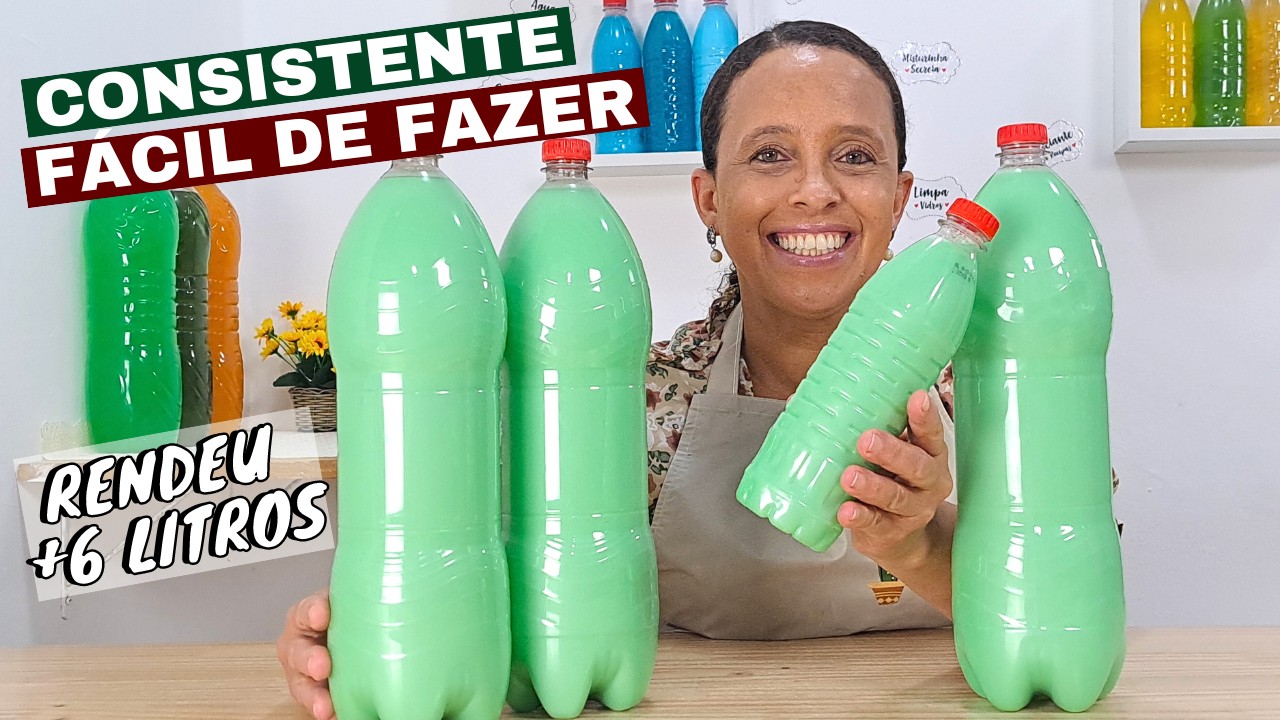 SABÃO LÍQUIDO TIPO ARIEL -  PERFUMADO E CONSISTENTE  - SUPER FÁCIL DE FAZER