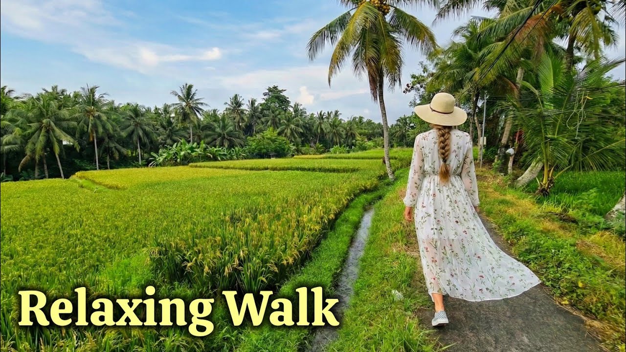 Ubud Bali Walking Tour 4K 🇮🇩 | Relaxing Village Walk with Ambient Sound