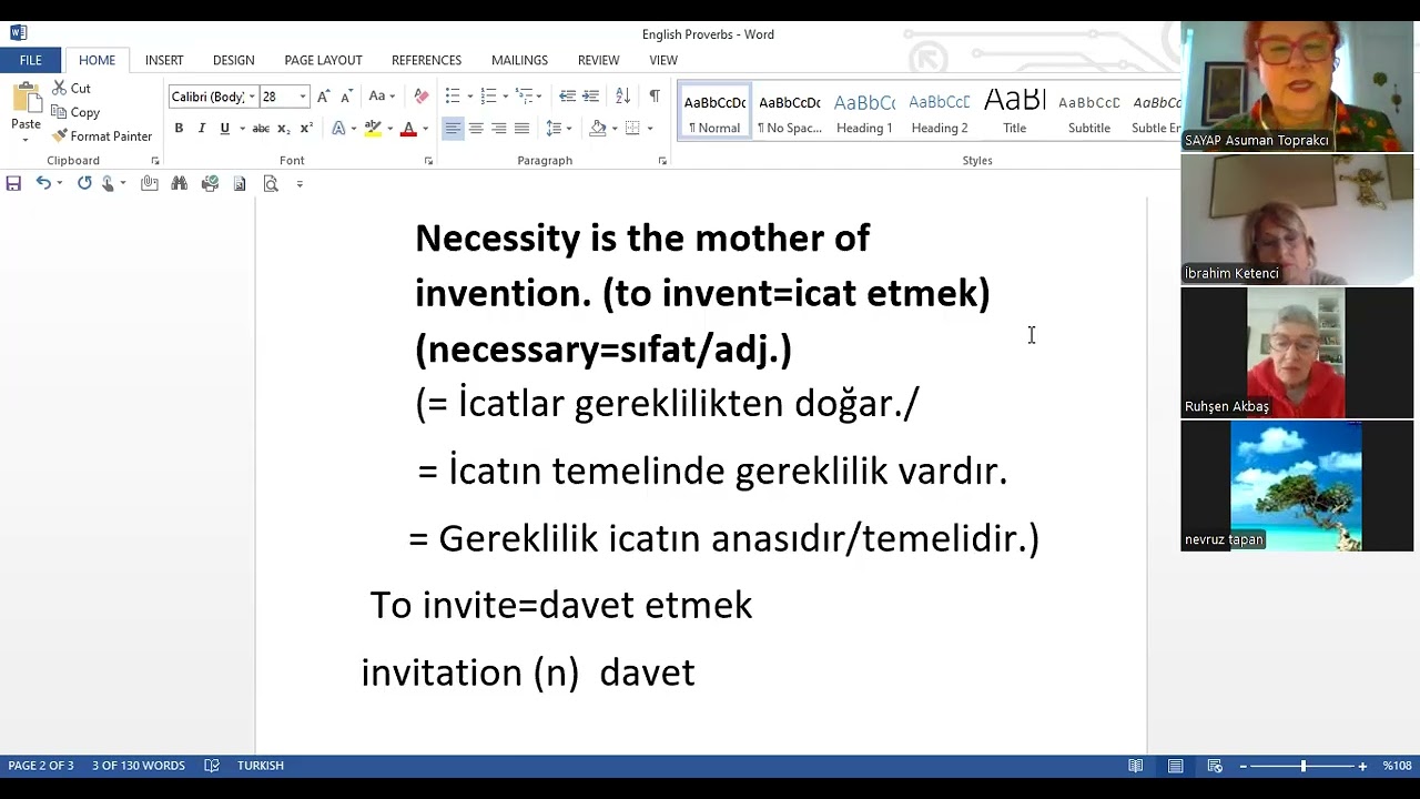 SAYAP Asuman Toprakcı ile Başlangıç seviye 1 İngilizce dersi 12 12 2025