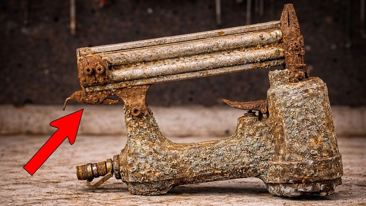 Restoration Of Antique Pneumatic Nailer Rusted! | Legend Restore