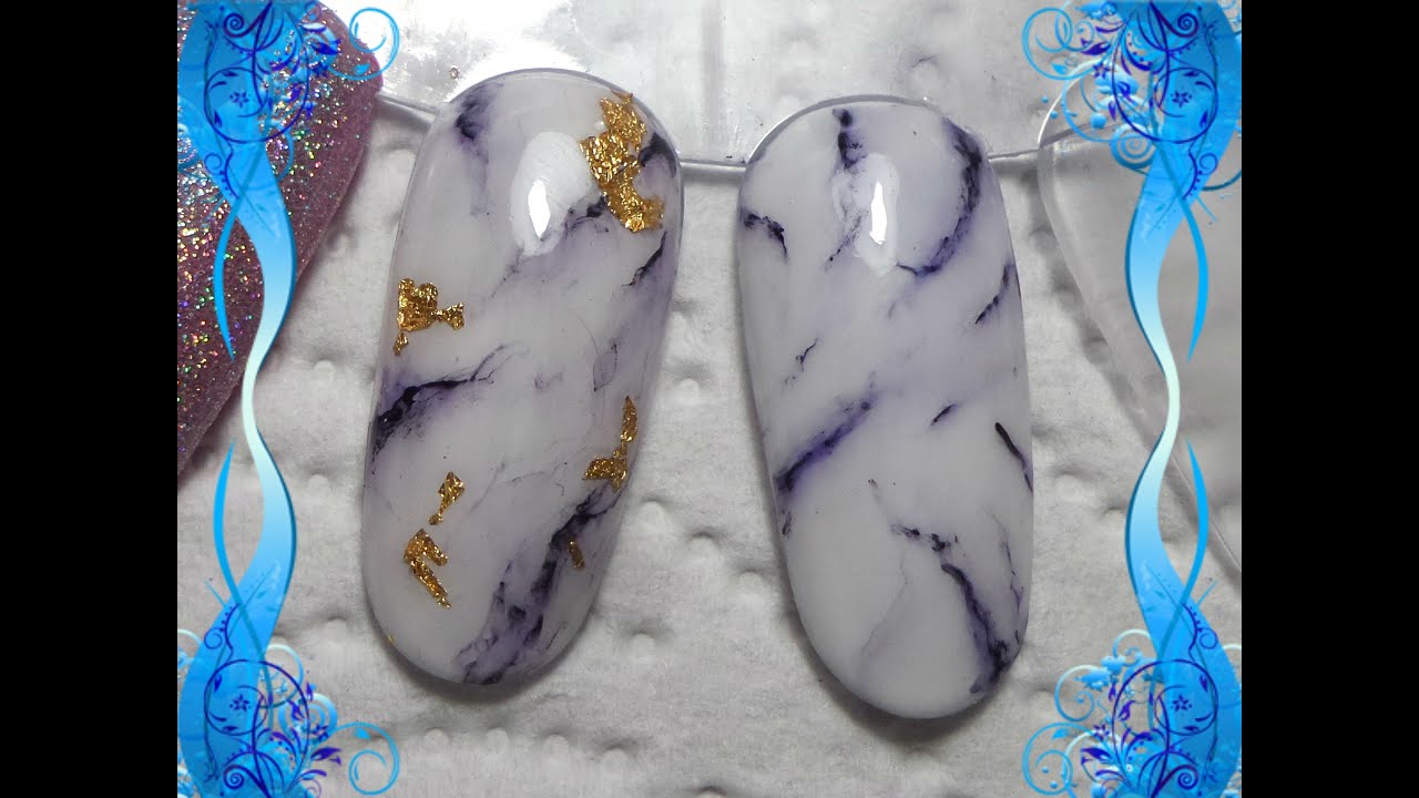Nail art tutorial EFFETTO MARMO / MARBLE NAILS