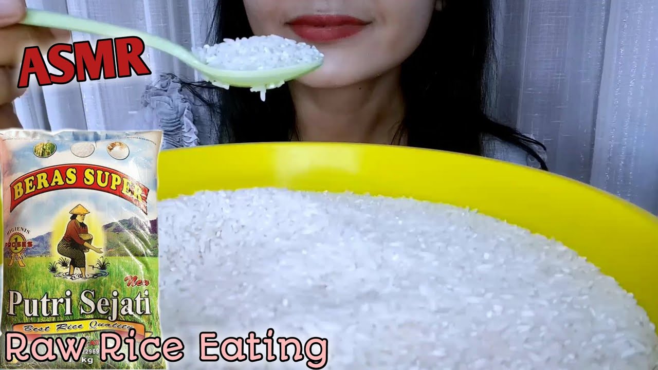 ASMR Raw Rice Eating || Makan Beras @Shri ASMR